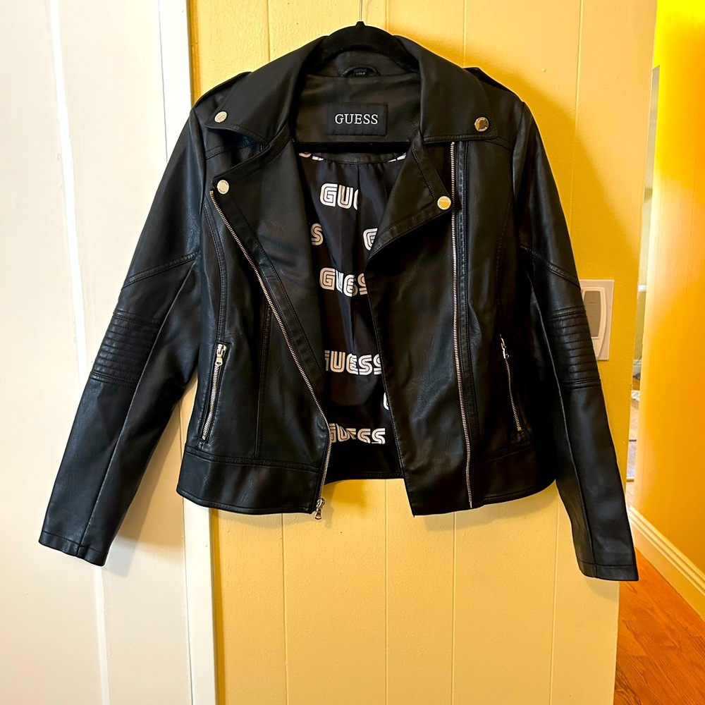 Guess Leather Jacket. Size Small.